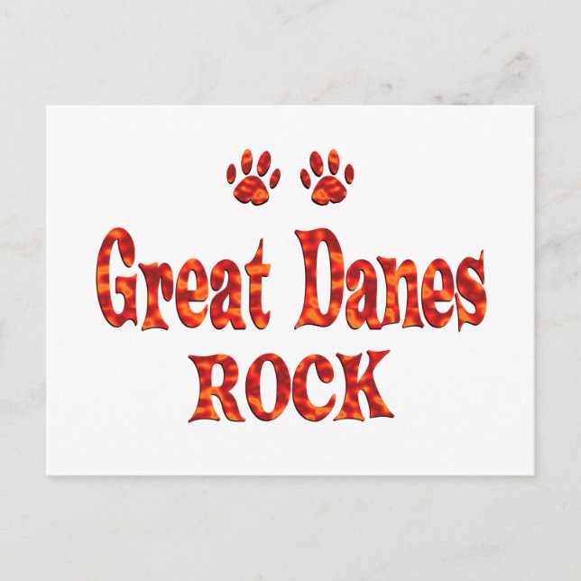 Great Danes Rock Postcard (Front)