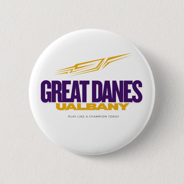 Great Danes UAlbany -  College Baseball Spirit Button (Front)