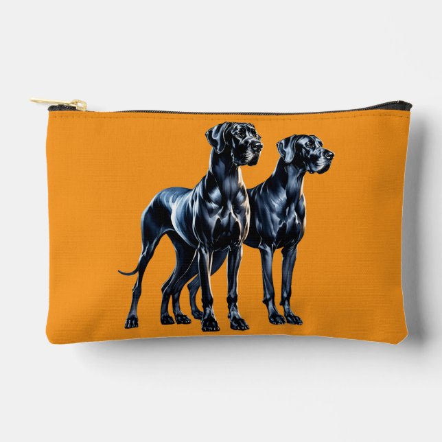 Great Danes Watercolor Accessory Pouch (Front)