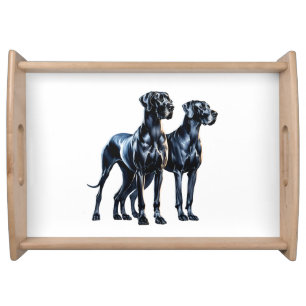 Great Danes Watercolor Serving Tray
