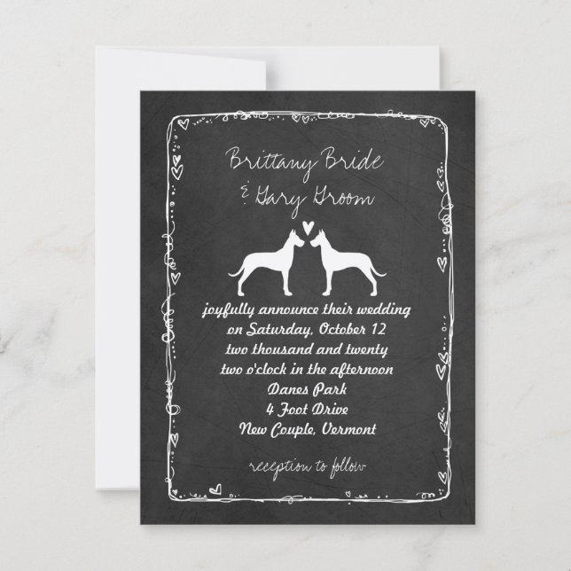 Great Danes Wedding Announcement (Front)