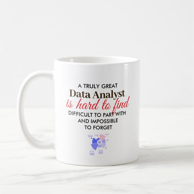 Great Data Analyst Personalized Name Gift Coffee Mug (Left)