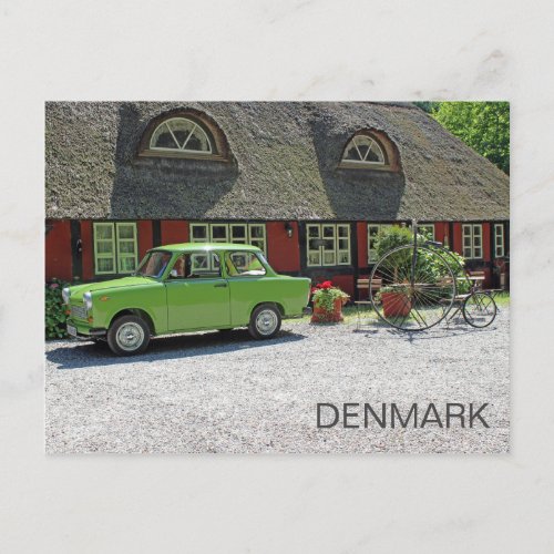 Great Denmark With Trabant Car Postcard Postcard