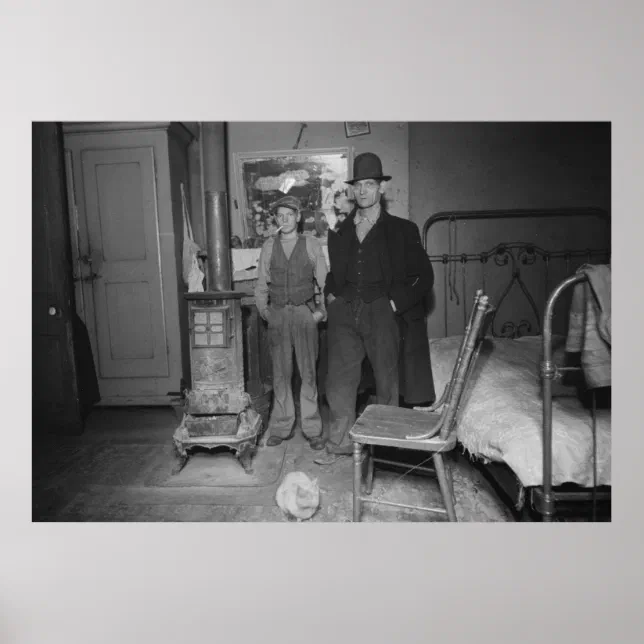 Great Depression Bedroom, 1930s Poster Zazzle