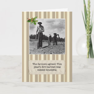 Great Depression Dirt Farmer Holiday Card