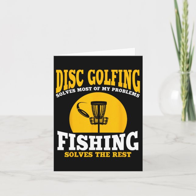 Great Disc Golf And Fishing Gift  Card (Front)