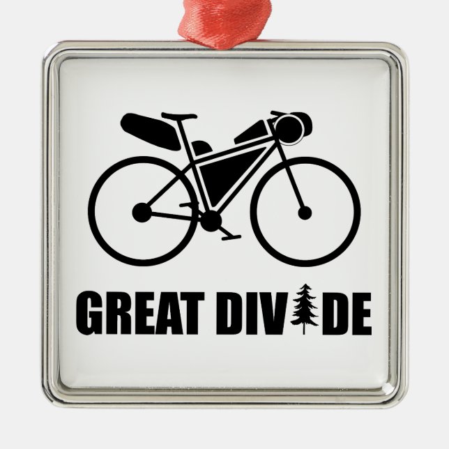 Great Divide Bikepacking Route Metal Ornament (Front)