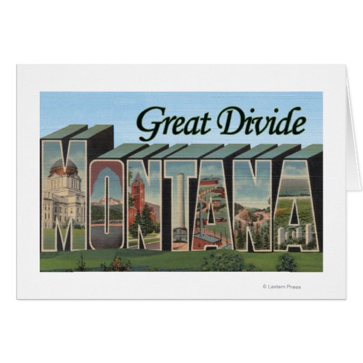 Great Divide, Montana - Large Letter Scenes Cards (Front Horizontal)