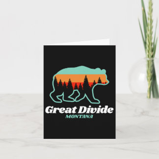 Great Divide Montana Skiing Snowboarding Bear  Card