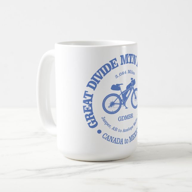Great Divide Mountain Bike Route (MTB) Coffee Mug (Front Left)