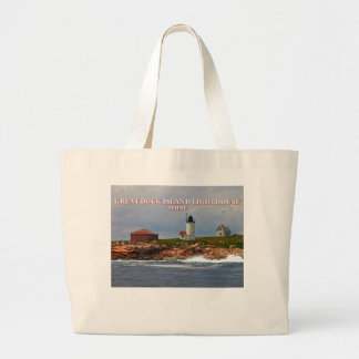 Great Duck Island Lighthouse, Maine Large Tote Bag