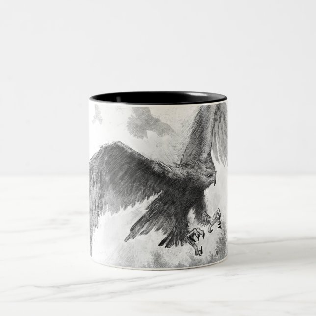Great Eagles Sketch Two-Tone Coffee Mug (Center)