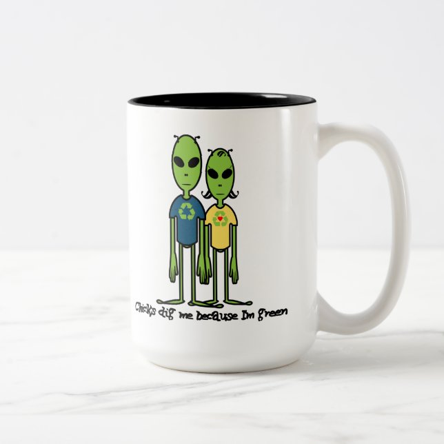 Great eco-friendly gift idea for him. Two-Tone coffee mug (Right)