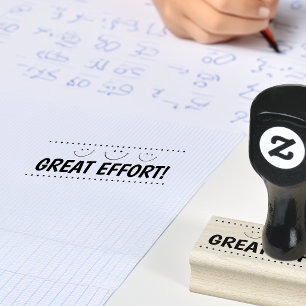 Great Effort Smily Face Teachers Rubber Stamp