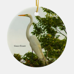 Great Egret Bird Photo Ornament