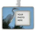 Great Egret in Sunny Florida Christmas Ornament
