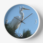 Great Egret in Sunny Florida Clock