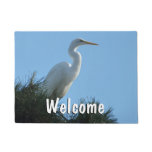 Great Egret in Sunny Florida Doormat