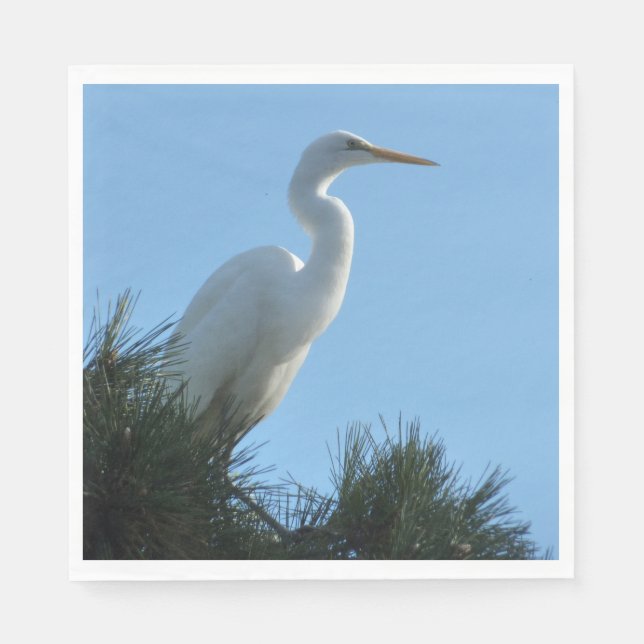 Great Egret in Sunny Florida Napkins (Front)