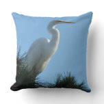 Great Egret in Sunny Florida Throw Pillow
