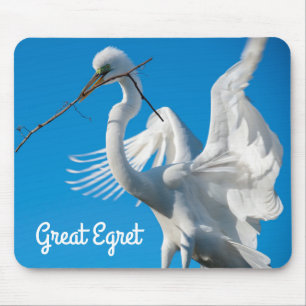 Great Egret Mouse Pad
