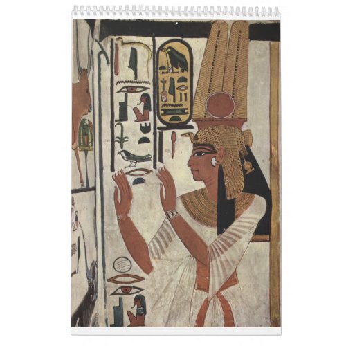Great Egypt Travel Ancient Tombs Colorful Painting Calendar