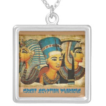 Great Egyptian Pharaohs Silver Plated Necklace by angelworks at Zazzle