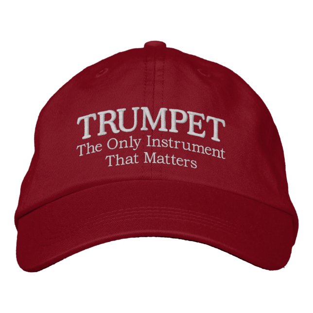Great Embroidered Trumpet Music Cap (Front)