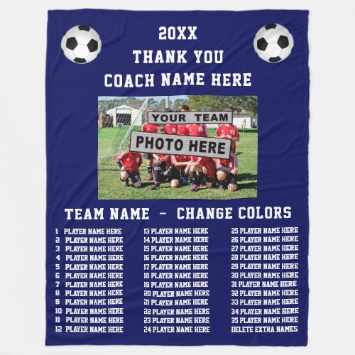 Great End of Season Gift Ideas for Soccer Coach Fleece Blanket