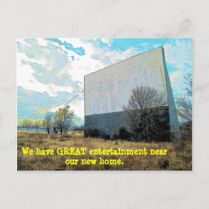 Great Entertainment Nearby - Funny Address Change Announcement Postcard