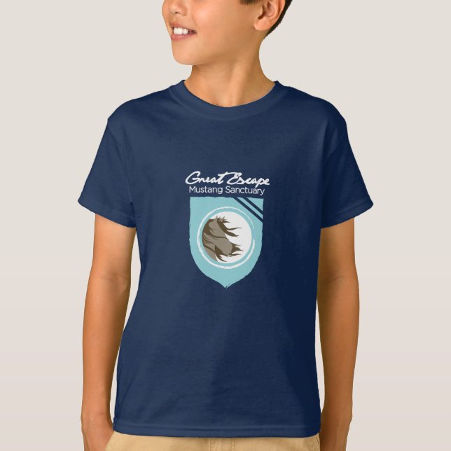 Great Escape Mustang Sanctuary Kids Tshirt (Front)