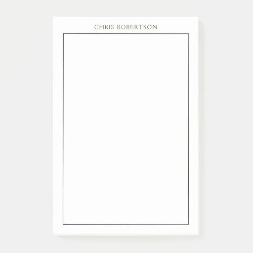 Great Excellent Your Name Black White Custom Post_it Notes