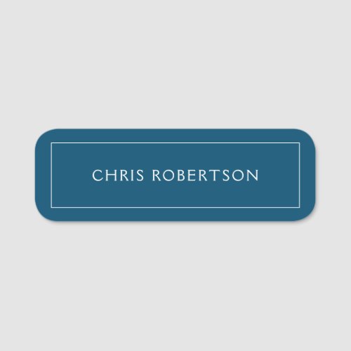 Great Excellent Your Name Ocean Blue White Custom Name Tag