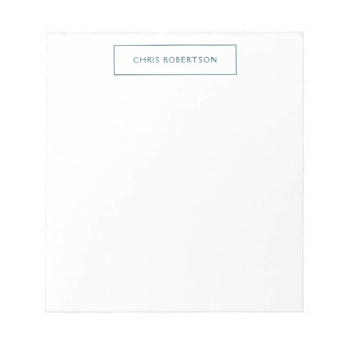 Great Excellent Your Name Ocean Blue White Custom Notepad