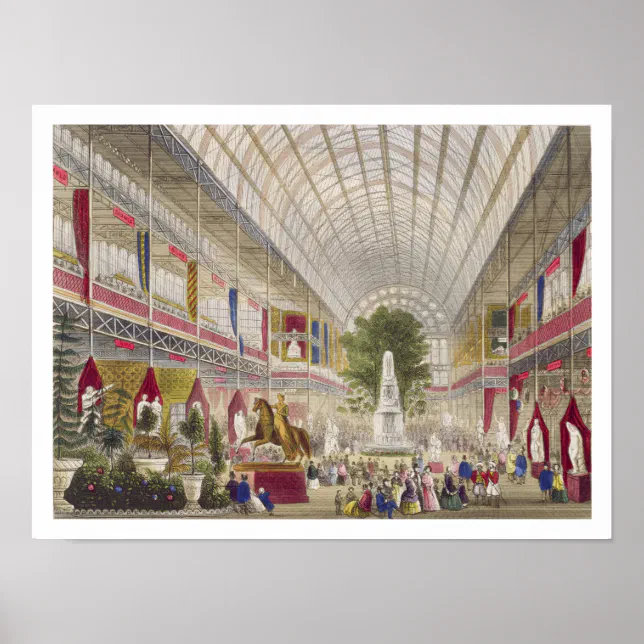 Great Exhibition 1851 South Transept From Inter Poster Zazzle