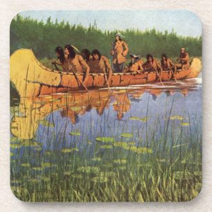 Great Explorers by Remington, Vintage Pioneers Beverage Coaster