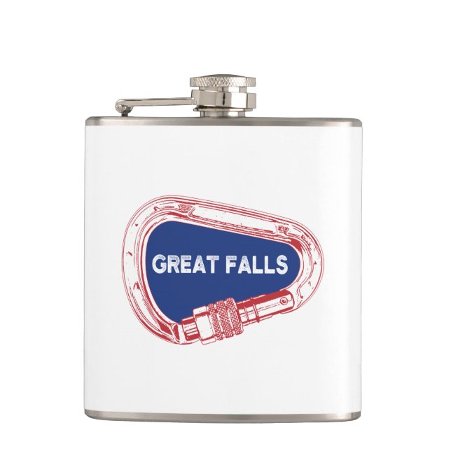 Great Falls Climbing Carabiner Flask (Front)