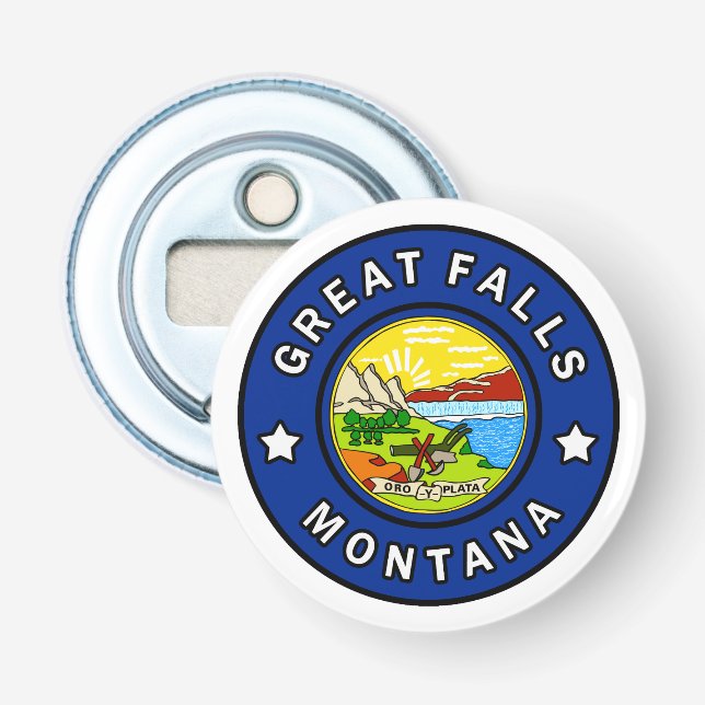 Great Falls Montana Bottle Opener (Front)
