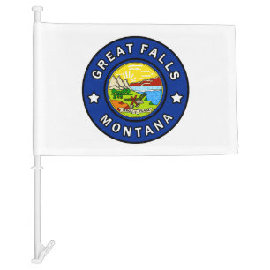 Great Falls Montana Car Flag