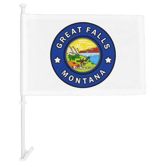 Great Falls Montana Car Flag (Front)