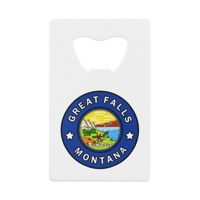 Great Falls Montana Credit Card Bottle Opener (Front)
