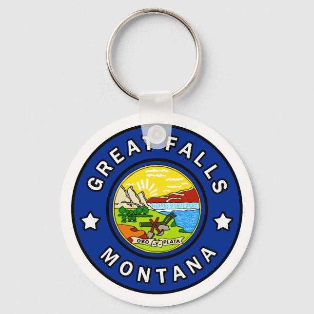 Great Falls Montana Keychain (Front)