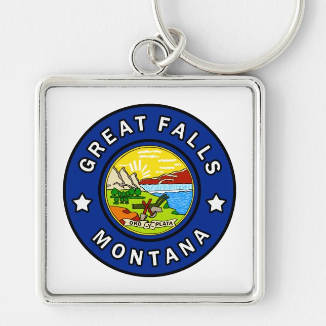 Great Falls Montana Keychain (Front)