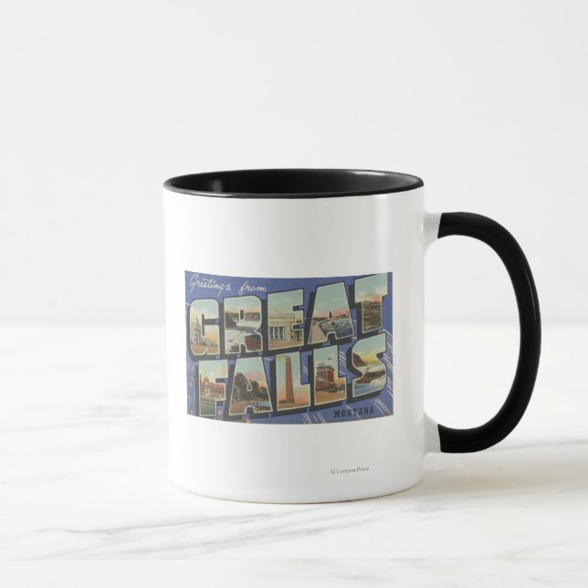 Great Falls, Montana - Large Letter Scenes 2 Mug (Right)
