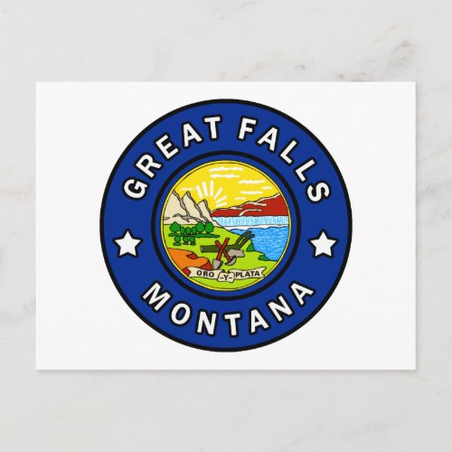 Great Falls Montana Postcard