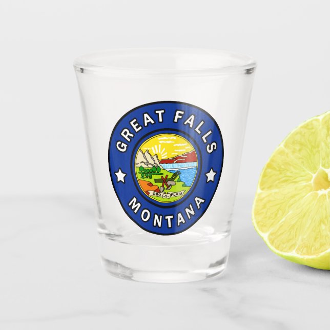 Great Falls Montana Shot Glass (Front)