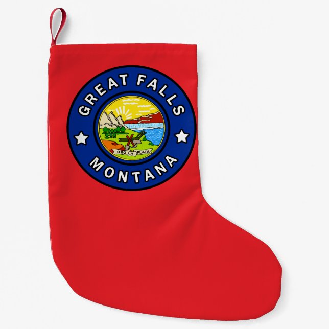 Great Falls Montana Small Christmas Stocking (Front)