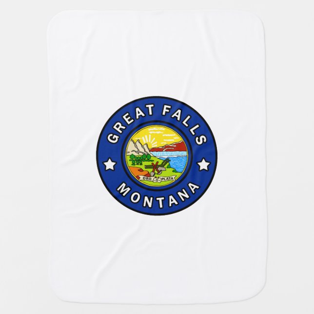 Great Falls Montana Swaddle Blanket (Front)
