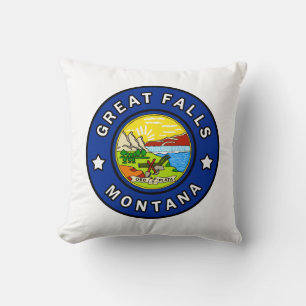 Great Falls Montana Throw Pillow