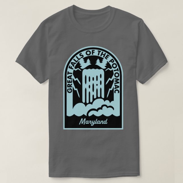 Great Falls of the Potomac Maryland  T-Shirt (Design Front)